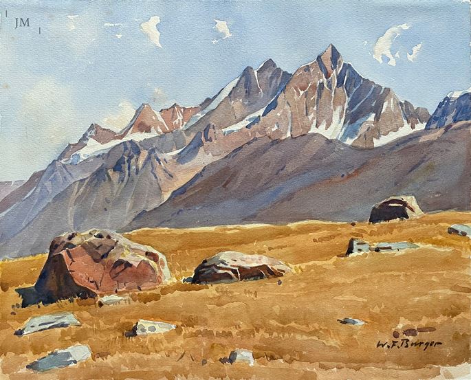 Wilhelm Friedrich Burger - The Dom and Täschhorn above Zermatt | MasterArt
